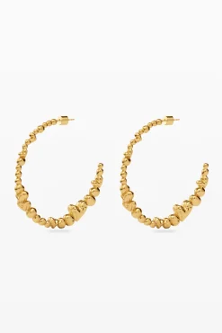 Zalio gold-plated heart hoop earrings
