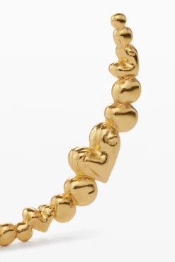 Zalio gold-plated heart hoop earrings
