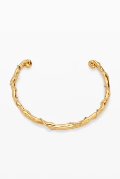 Zalio gold-plated rigid necklace