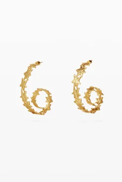 Zalio gold-plated spiral star earrings