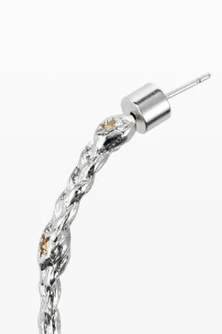 Zalio silver-plated braided hoop earrings