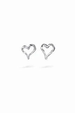 Zalio silver-plated heart earrings