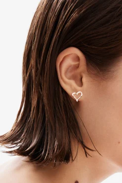 Zalio silver-plated heart earrings