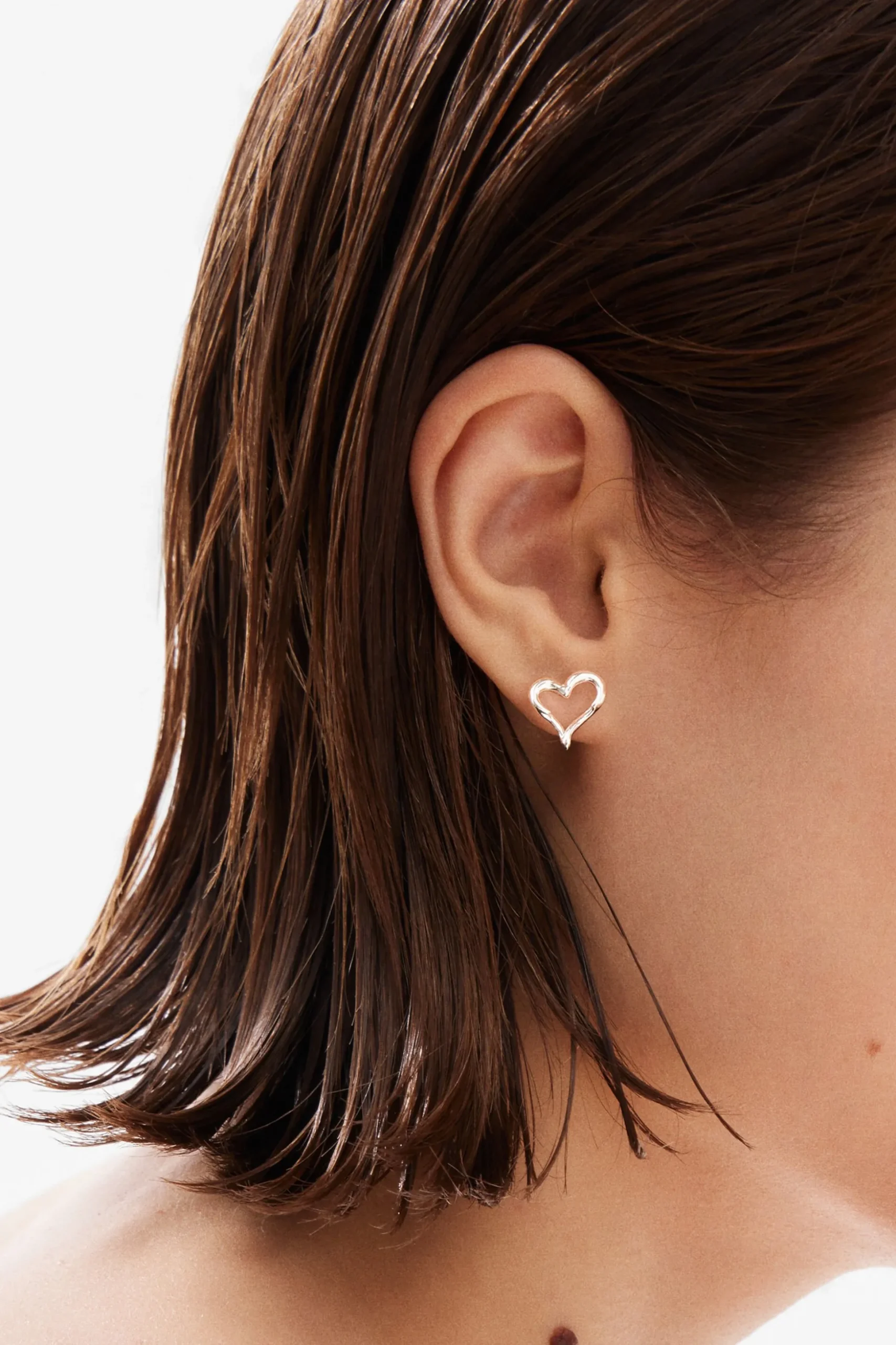 Zalio silver-plated heart earrings