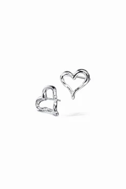 Zalio silver-plated heart earrings
