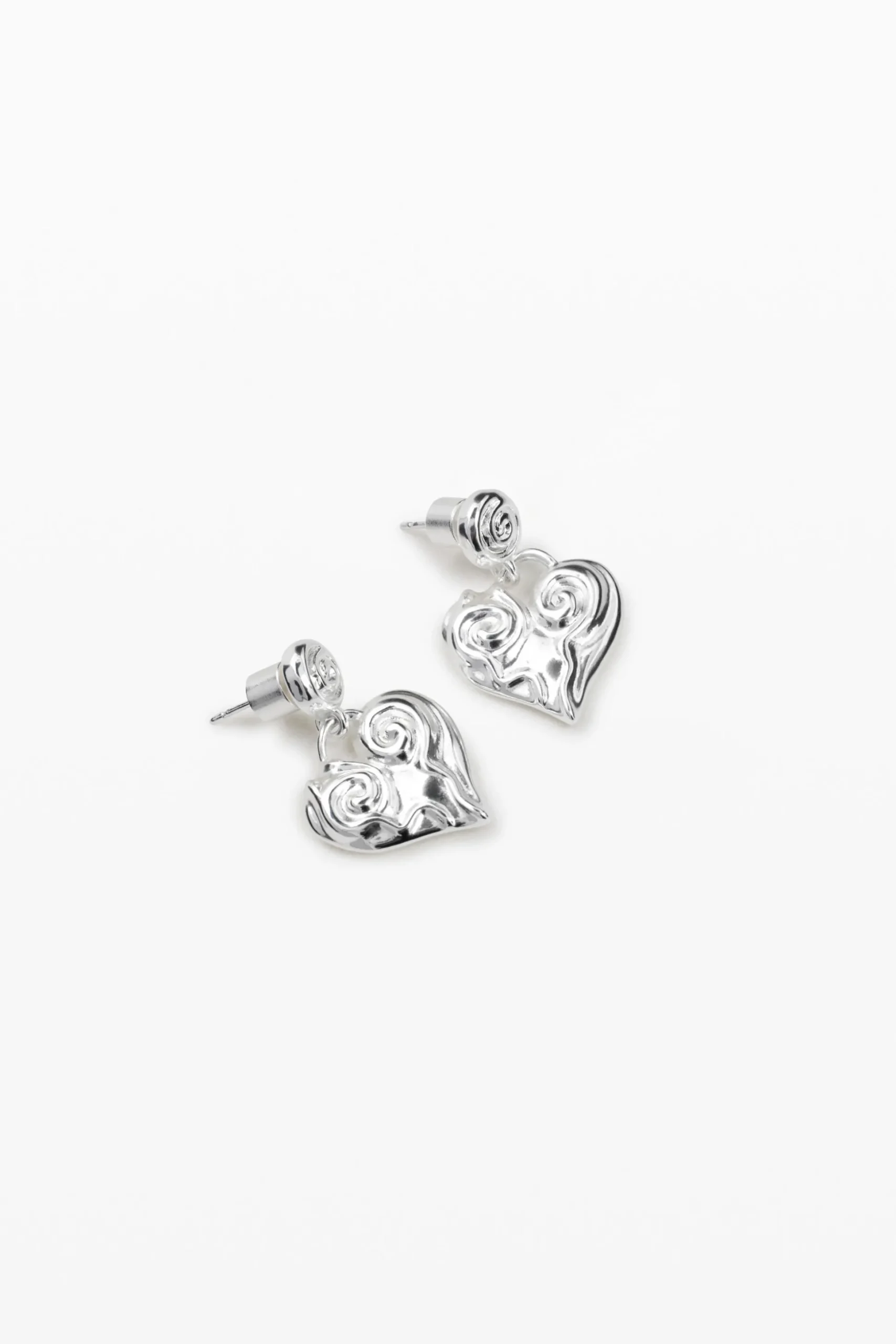 Zalio silver-plated heart earrings