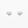 Zalio silver-plated heart stud earrings