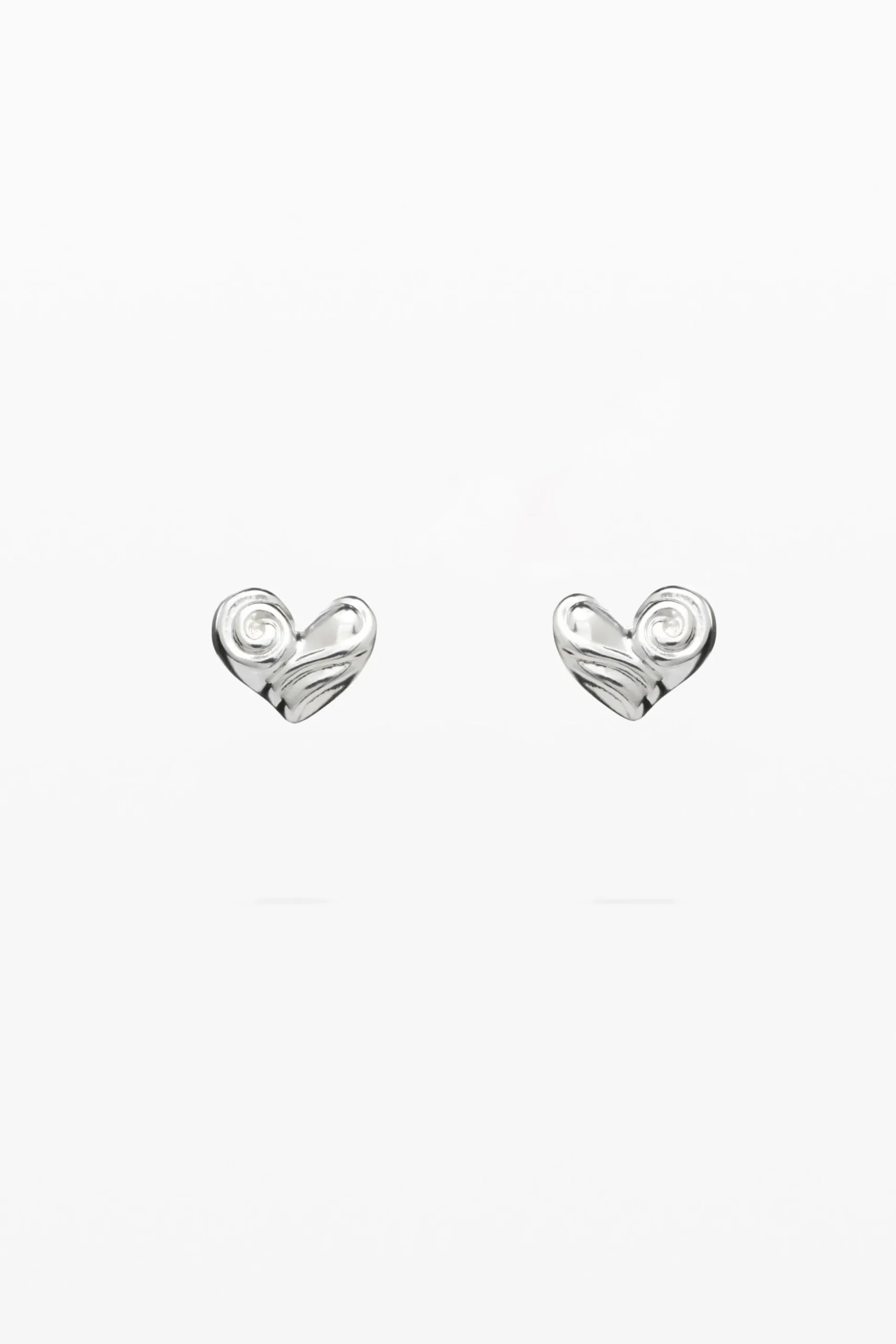 Zalio silver-plated heart stud earrings