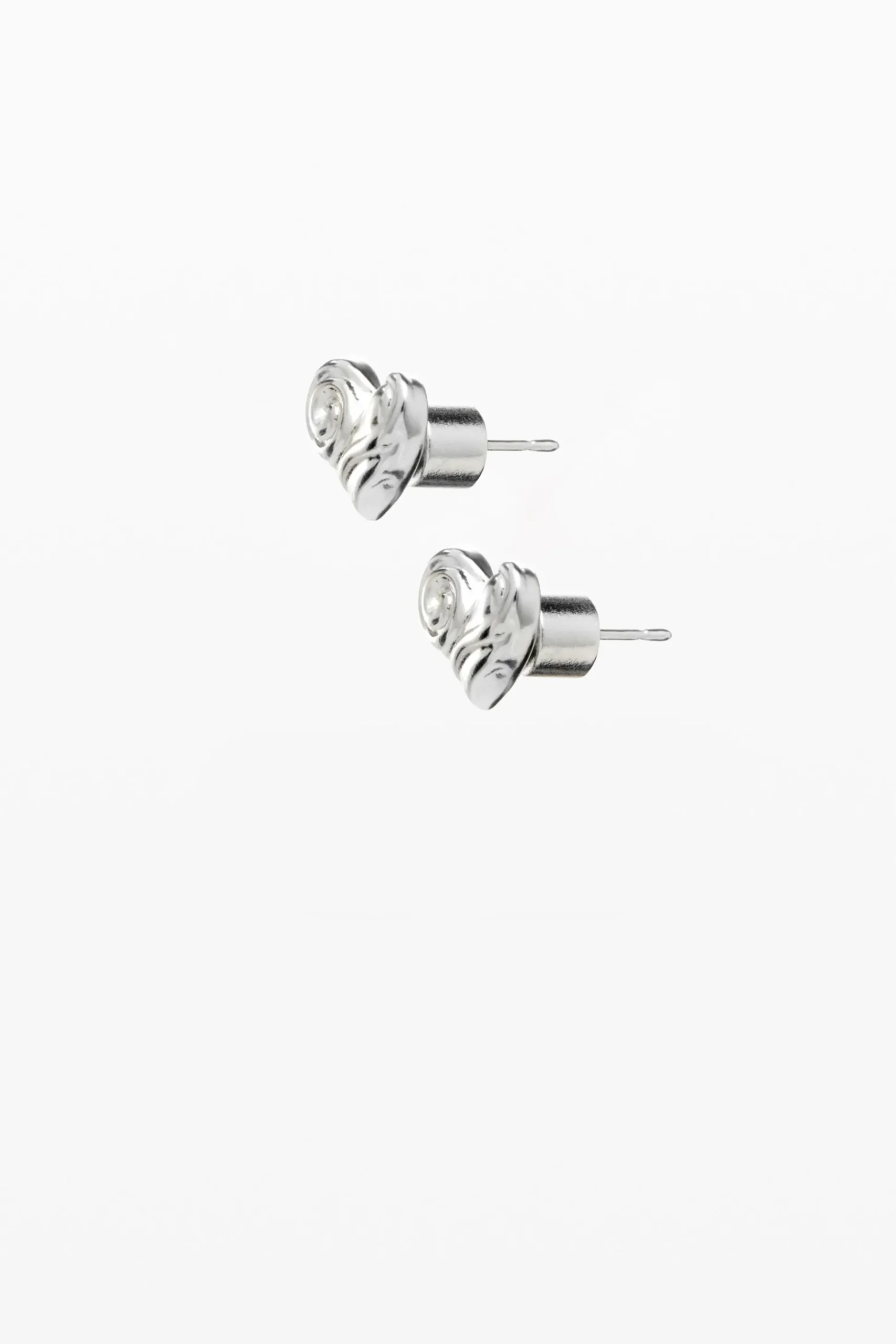 Zalio silver-plated heart stud earrings