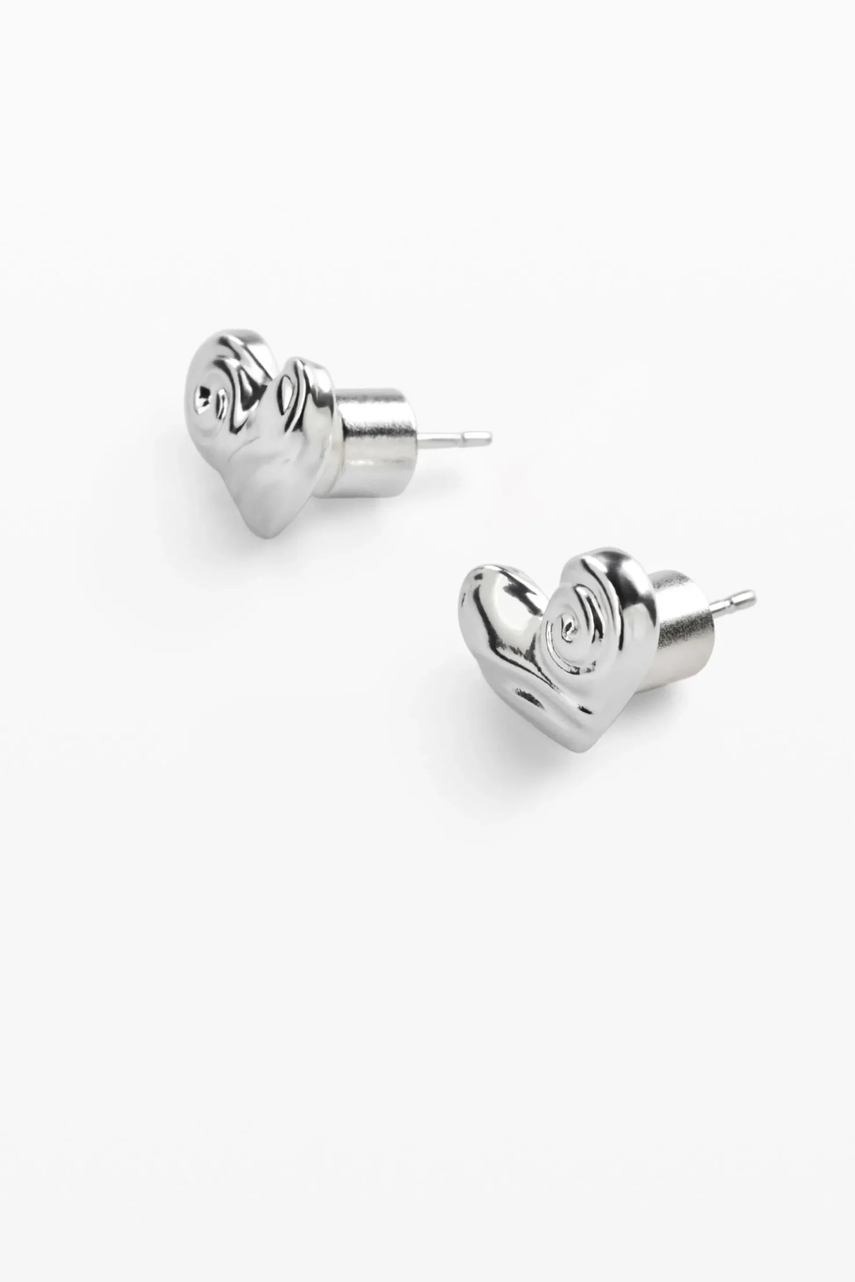 Zalio silver-plated heart stud earrings