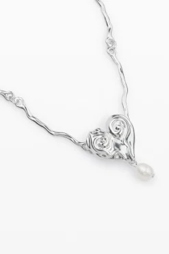 Zalio silver-plated pearl pendant