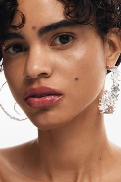 Zalio silver-plated spiral star earrings